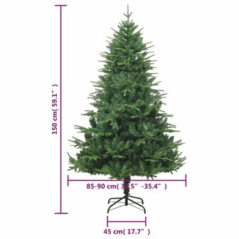 Kunstkerstboom 150 cm PVC en PE groen 7