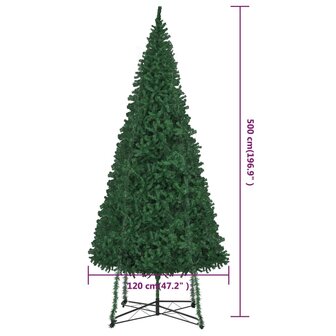 Kunstkerstboom met standaard 500 cm groen  9