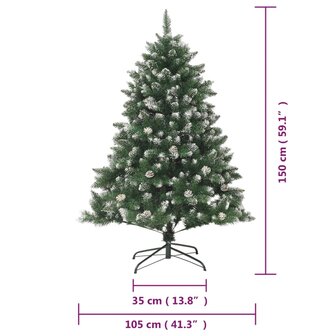 Kunstkerstboom met standaard 150 cm PVC 9