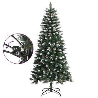 Kunstkerstboom met standaard 120 cm PVC groen 3