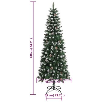 Kunstkerstboom met standaard 240 cm PVC groen 9