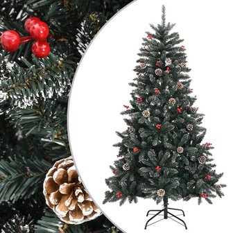 Kunstkerstboom met standaard 150 cm PVC groen 1