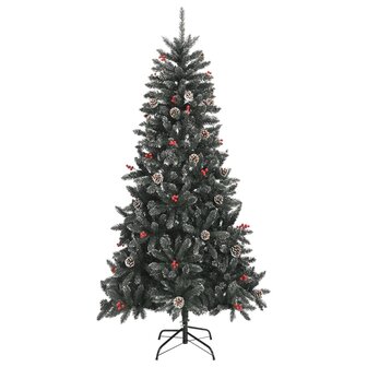 Kunstkerstboom met standaard 210 cm PVC groen 2