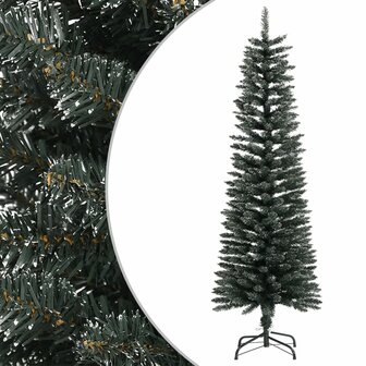 Kunstkerstboom met standaard smal 150 cm PVC groen 1