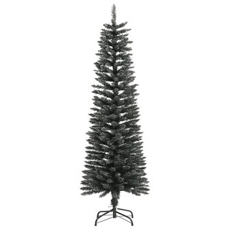 Kunstkerstboom met standaard smal 150 cm PVC groen 2