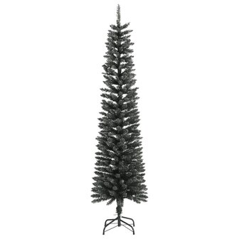 Kunstkerstboom met standaard smal 210 cm PVC groen 2