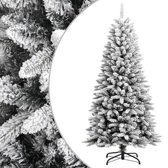 Kunstkerstboom met sneeuw 120 cm PVC en PE 1