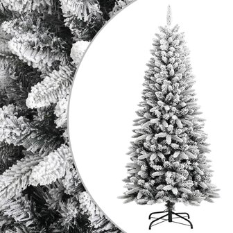 Kunstkerstboom met sneeuw 150 cm PVC en PE 1