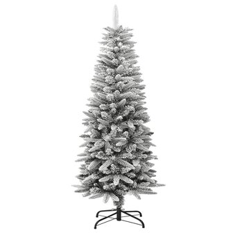 Kunstkerstboom met sneeuw smal 120 cm PVC en PE 2