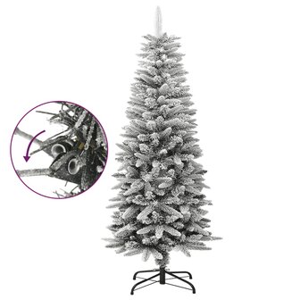 Kunstkerstboom met sneeuw smal 120 cm PVC en PE 3