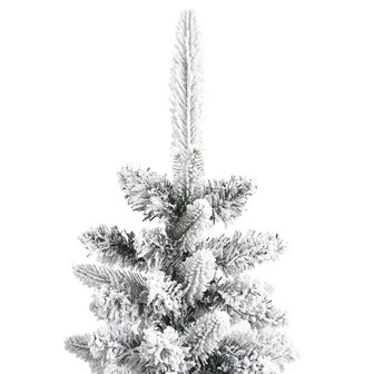 Kunstkerstboom met sneeuw smal 240 cm PVC en PE 5