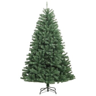 Kunstkerstboom met scharnieren met standaard 120 cm groen 2