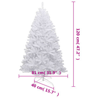 Kunstkerstboom met scharnieren en sneeuw 120 cm 9