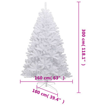 Kunstkerstboom met scharnieren en sneeuw 300 cm 9