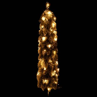 Kunstkerstboom met verlichting en sneeuw 45 LED&amp;apos;s 90 cm 2