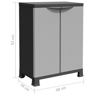 Opbergkast 68x39x92 cm rattan ontwerp 8