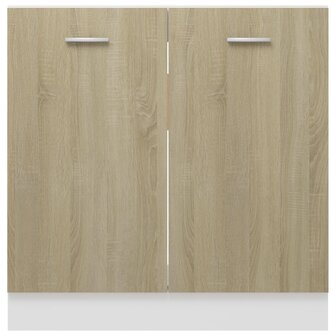 Wastafelonderkast 80x46x81,5cm bewerkt hout sonoma eikenkleurig 6