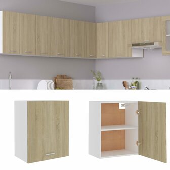 Hangkast 50x31x60 cm bewerkt hout sonoma eikenkleurig 2