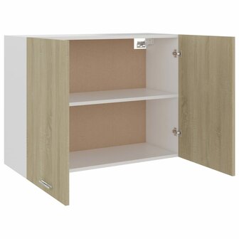 Hangkast 80x31x60 cm bewerkt hout sonoma eikenkleurig 5