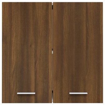 Wandkast hangend 60x31x60 cm bewerkt hout bruin eikenkleur 5