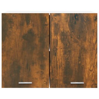 Hangkast 80x31x60 cm bewerkt hout gerookt eikenkleurig 5