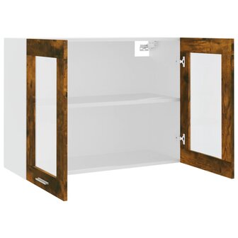 Hangkast 80x31x60 cm bewerkt hout gerookt eikenkleurig 5