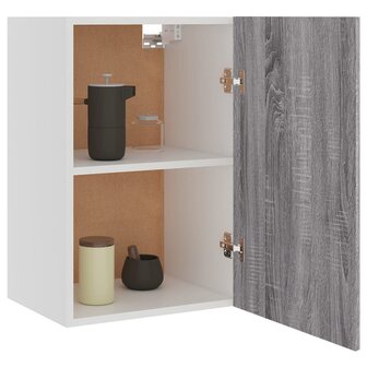 Wandkast 39,5x31x60 cm bewerkt hout grijs sonoma eikenkleurig 4