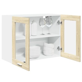 Hangkast 80x31x60 cm spaanplaat sonoma eikenkleurig 4