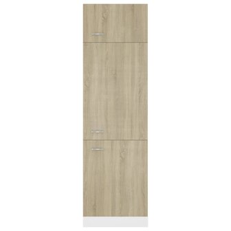 Koelkastkast 60x57x207 cm bewerkt hout sonoma eikenkleurig 5