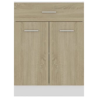 Onderkast met lade 60x46x81,5 cm bewerkt hout sonoma eikenkleur 6