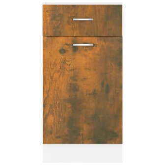 Onderkast met lade 40x46x81,5 cm bewerkt hout gerookt eiken 5