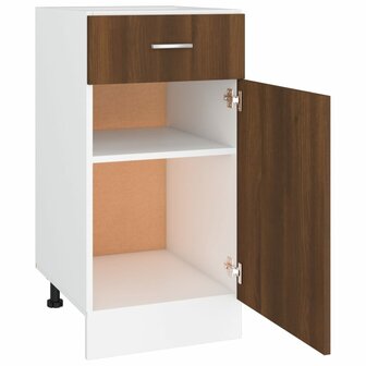 Onderkast met lade 40x46x81,5 cm bewerkt hout bruin eikenkleur 8