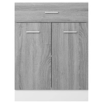 Onderkast met lade 60x46x81,5 cm bewerkt hout grijs sonoma 5