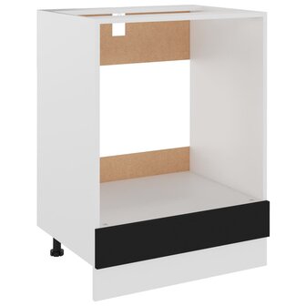 Ovenkast 60x46x81,5 cm bewerkt hout zwart 2