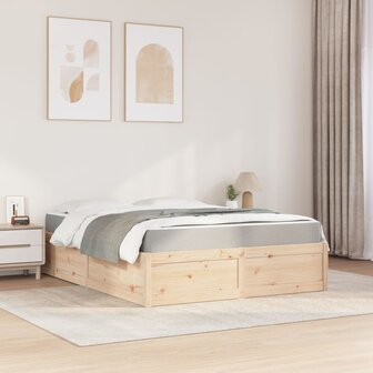 Bed met matras massief grenenhout 160x200 cm 3