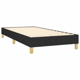 Boxspring met matras stof zwart 90x190 cm 4