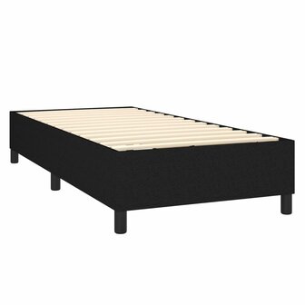 Boxspring met matras stof zwart 80x200 cm 4