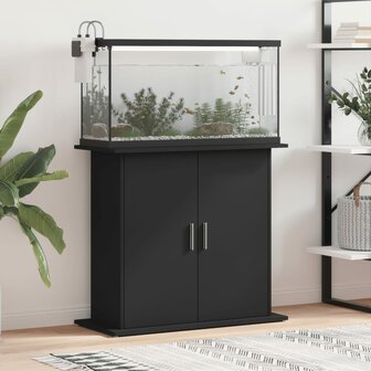 Aquariumstandaard 81x36x73 cm bewerkt hout zwart 1