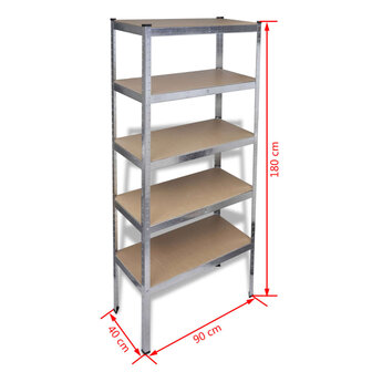 Opbergrek voor de garage 5 st 6