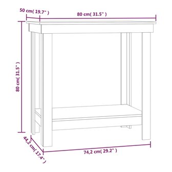 Werkbank 80x50x80 cm massief grenenhout 8