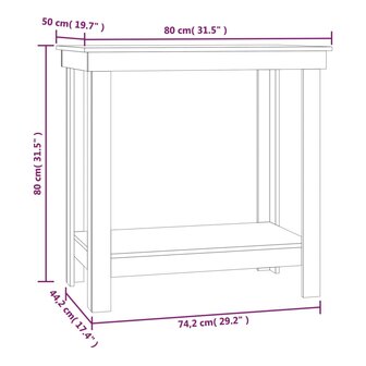 Werkbank 80x50x80 cm massief grenenhout honingbruin 8