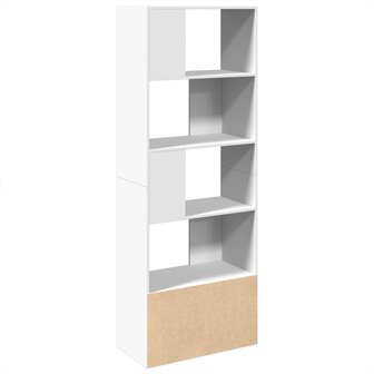 Boekenkast 70x36x189 cm bewerkt hout wit 5