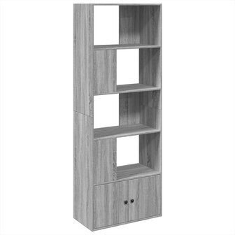 Boekenkast 70x36x189 cm bewerkt hout grijs sonoma eikenkleurig 2