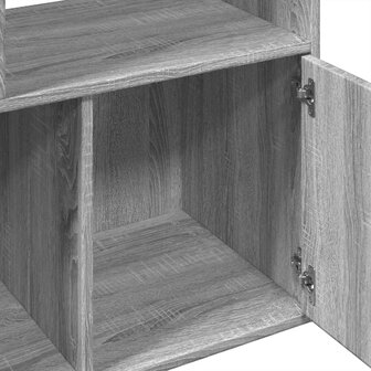 Boekenkast 70x36x189 cm bewerkt hout grijs sonoma eikenkleurig 7