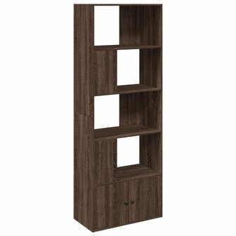 Boekenkast 70x36x189 cm bewerkt hout bruin eikenkleurig 2