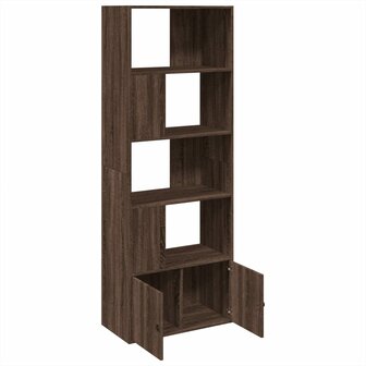 Boekenkast 70x36x189 cm bewerkt hout bruin eikenkleurig 6