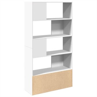 Boekenkast 100x36x189 cm bewerkt hout wit 5