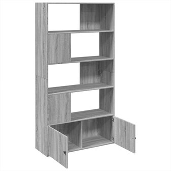 Boekenkast 100x36x189 cm bewerkt hout grijs sonoma eikenkleurig 6