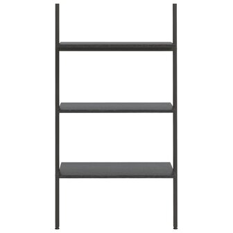 Ladderrek met 3 schappen 64x34x116 cm zwart 3