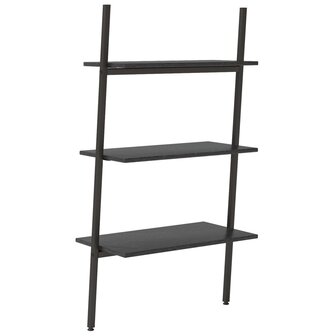 Ladderrek met 3 schappen 64x34x116 cm zwart 5